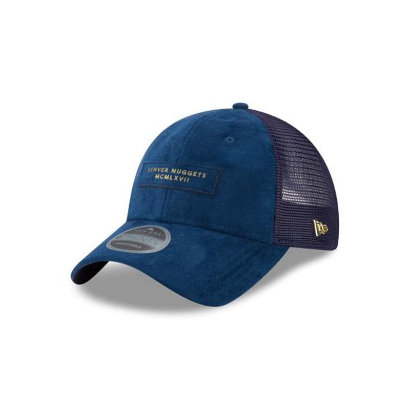 NBA Denver Nuggets Trucker 9Twenty Adjustable (HTE6220) - Blue New Era Caps